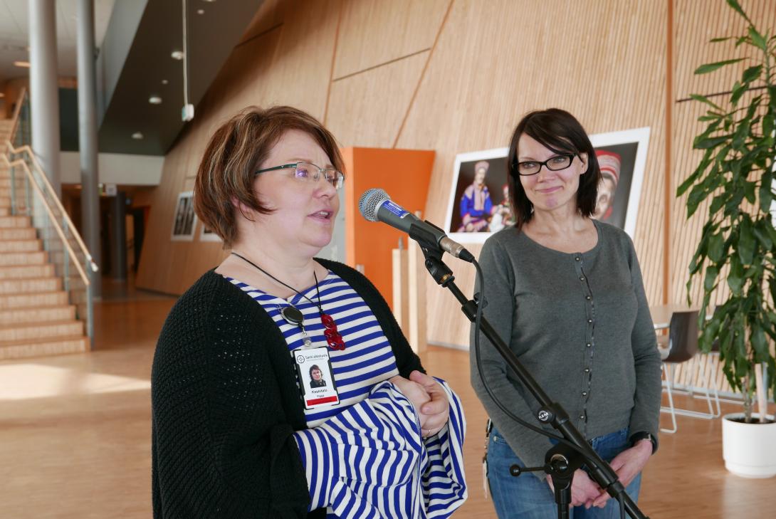 Pigga Keskitalo ja Seija Risten Somby Bilde av Pigga Keskitalo og Seija Risten Somby
